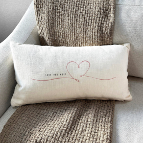 Love you most / Lumbar Pillow Cover