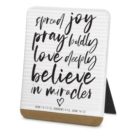 Tabletop Plaque Spread Joy Pray Boldly