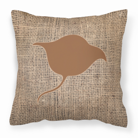 Stingray Burlap and Brown BB1094 Fabric Decorative Pillow