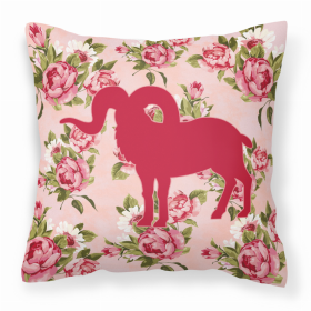 Sheep Shabby Chic Pink Roses   Fabric Decorative Pillow