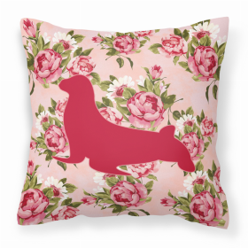 Seal Shabby Chic Pink Roses  Fabric Decorative Pillow