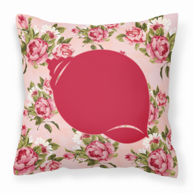 Shell Shabby Chic Pink Roses  Fabric Decorative Pillow