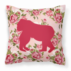 Gorilla Shabby Chic Pink Roses  Fabric Decorative Pillow