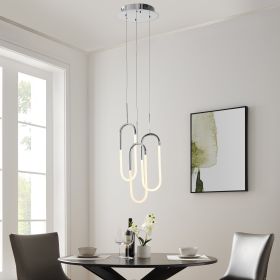 LED Three Clips Chandelier (Color: Chrome)