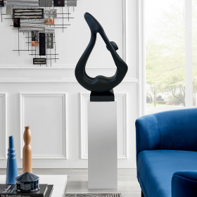 Yoga Black Sculpture (Color: White Base)